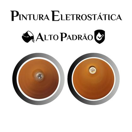 Imagem de Kit 12 Luminária Pendente Bala Nova Com Interior Cobre Com Fiação 110/220v