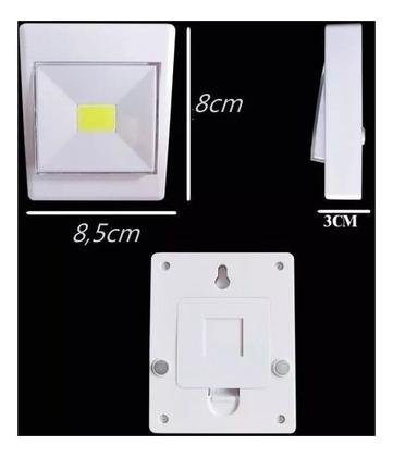 Imagem de KIt 12 Luminarias Led Interruptor Sem Fio Iluminação Para Móveis