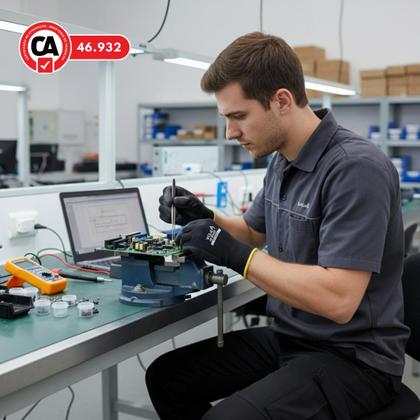Imagem de Kit 12 Luvas de Segurança PU Tatil Mecânico Logistica Volk