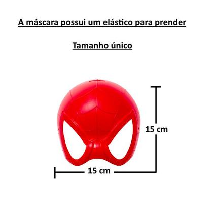 Imagem de Kit 12 Máscaras e 12 tubos Bolhas de Sabão Homem Aranha p/ Festa Infantil