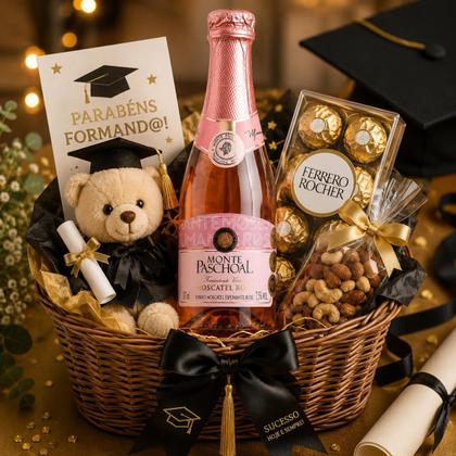 Imagem de Kit 12 Mini Espumante Monte Paschoal Moscatel Rose 187ml
