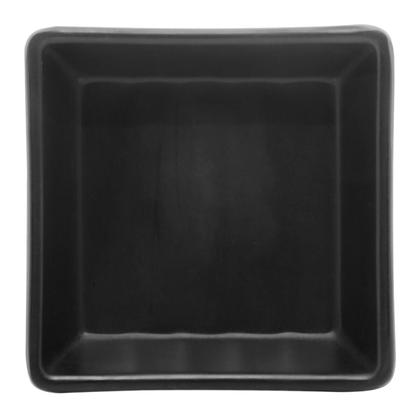 Imagem de Kit 12 Molheiras para Shoyu 40ml Ramekins Melamina 7x7x2cm Pretos Tóquio Lyor Quadrados