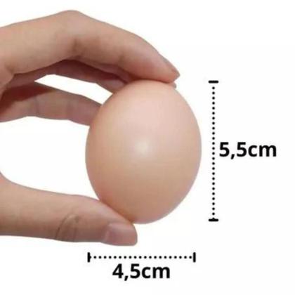 Imagem de Kit 12 Ovos Indez De Plástico - Estimula A Galinha Botar Mais Ovos