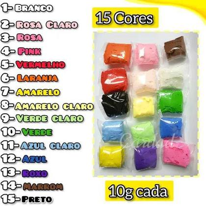 Imagem de Kit 12 Pacote Massa De Eva Pula E Molda 15 Cores Diferentes