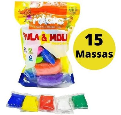 Imagem de Kit 12 Pacote Massa De Eva Pula E Molda 15 Cores Diferentes
