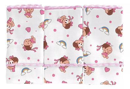 Imagem de Kit 12 Paninho Pano de Boca 32cm x 40 cm 100% Algodão Tecido Duplo MENINA