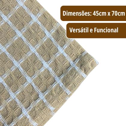 Imagem de Kit 12 Pano de Prato Copa Cozinha Absorvent Atoalhado Pre Vr