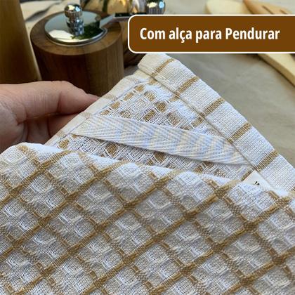 Imagem de Kit 12 Pano de Prato Copa Cozinha Absorvent Atoalhado Pre Vr