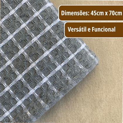 Imagem de Kit 12 Pano de Prato Copa Cozinha Absorvent Atoalhado Pre Vr