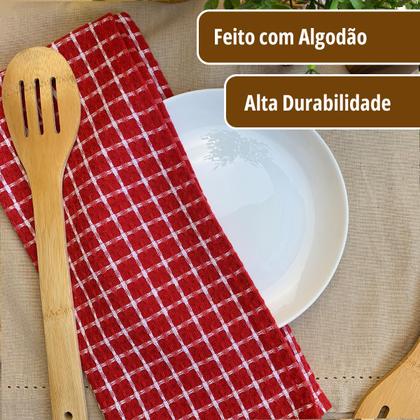 Imagem de Kit 12 Pano de Prato Copa Cozinha Absorvent Atoalhado Pre Vr