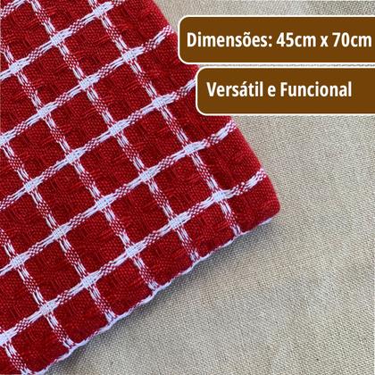 Imagem de Kit 12 Pano de Prato Copa Cozinha Absorvent Atoalhado Pre Vr