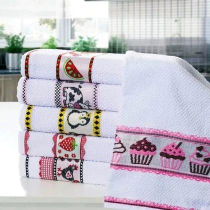 Imagem de Kit 12 Pano de Prato Toalha P/ Cozinha Secar Louça Atoalhado