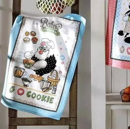 Imagem de Kit 12 Panos de Copa Felpudo Estampado Dohler Cozinheiro
