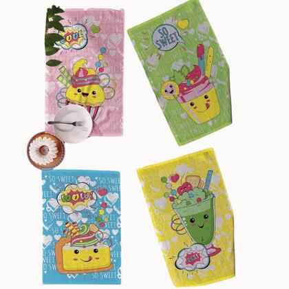 Imagem de Kit 12 Panos Prato Copa Teka Atoalhado 100% Algodão Atacado