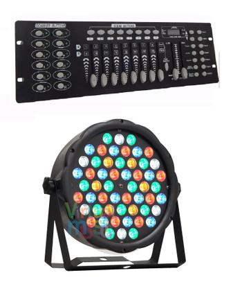 Imagem de Kit 12 par led 3w rgbwa  + mesa controladora dmx 512