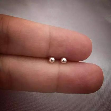 Imagem de Kit 12 pares brinco bolinha 4mm atacado banhado a prata 925 