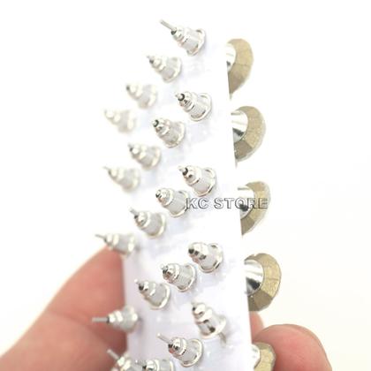 Imagem de Kit 12 Pares Brinco Trio  Ponto De Luz Tamanho 10mm atacado Strass Bijuterias cartela