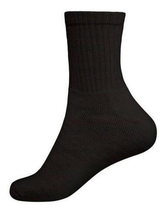 Imagem de Kit 12 pares de meia 6 preta e 6 branca cano alto veste do 38 ao 44