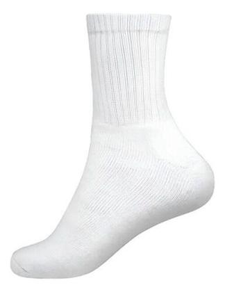 Imagem de Kit 12 pares de meia 6 preta e 6 branca cano alto veste do 38 ao 44