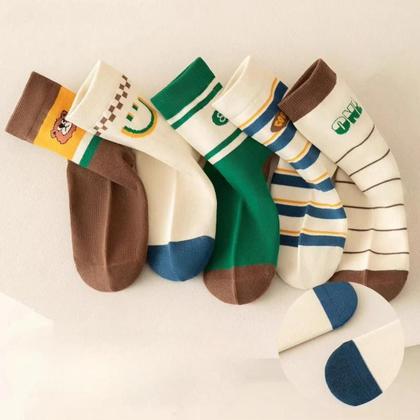 Imagem de Kit 12 Pares De Meia Infantil Cano Longo Menino 2, 4, 6, 8 e 12 anos Desenhos Divertidos Para Criança