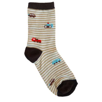 Imagem de Kit 12 Pares de Meia Infantil Menino Cano Longo 6-8 anos Cores e Estampas Sortidas