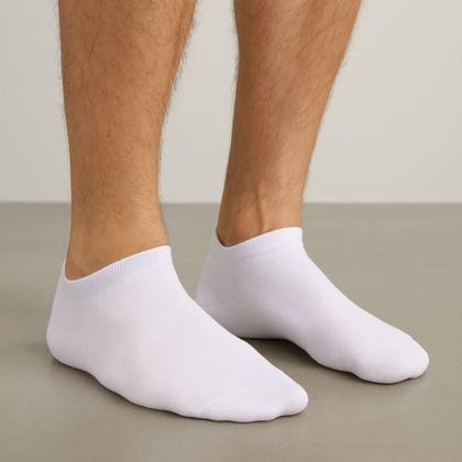 Imagem de Kit 12 Pares Meia Branca Cano Médio Unissex Confortável