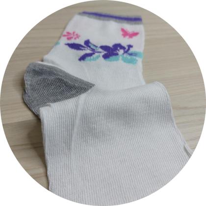 Imagem de Kit 12 Pares Meia Feminina Cano Médio Adulto Sortida Estampadas