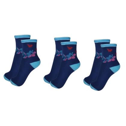 Imagem de Kit 12 Pares Meia Feminina Cano Médio Adulto Sortida Estampadas