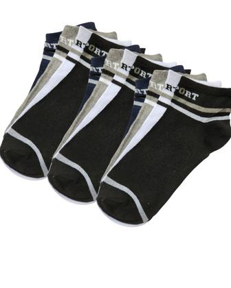 Imagem de Kit 12 Pares Meia Masculina Cano Curto Soquete Varias Cores