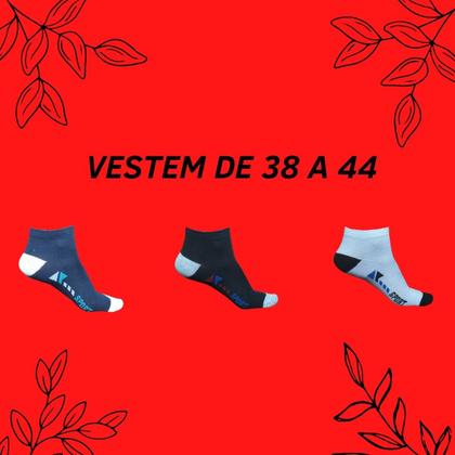 Imagem de Kit 12 Pares Meia Masculino Cano Curto Soquete Meias Varias Cores
