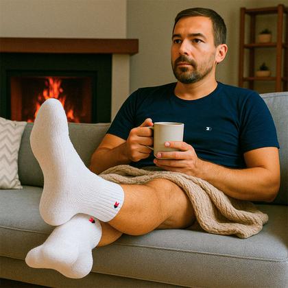 Imagem de Kit 12 Pares Meias Sandrini Cano Médio Algodão Esporte