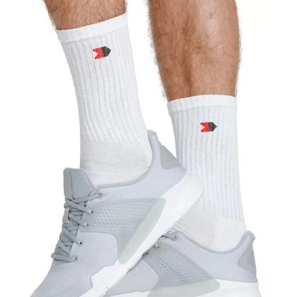 Imagem de Kit 12 Pares Meias Sandrini Cano Médio Algodão Esporte