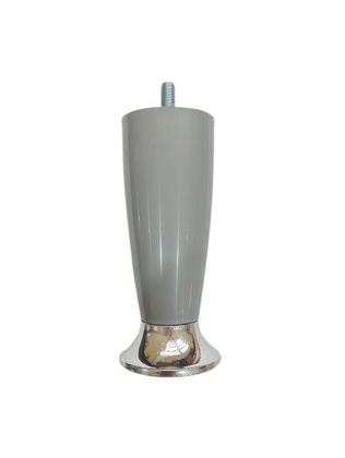 Imagem de Kit 12 Pé Cama Box Queen Bipart Baú Rubi Cinza cromado 12cm