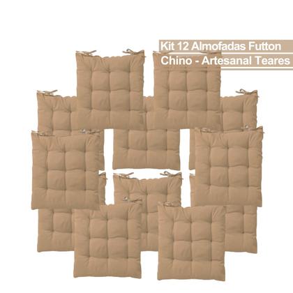 Imagem de Kit 12 Peças Almofadas Clássica Futton Liso Design Versátil Multiuso
