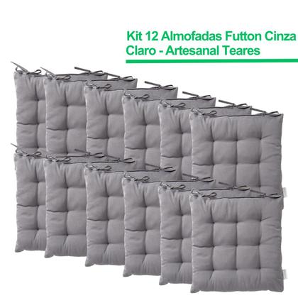 Imagem de Kit 12 Peças Almofadas Clássica Futton Liso Design Versátil Multiuso