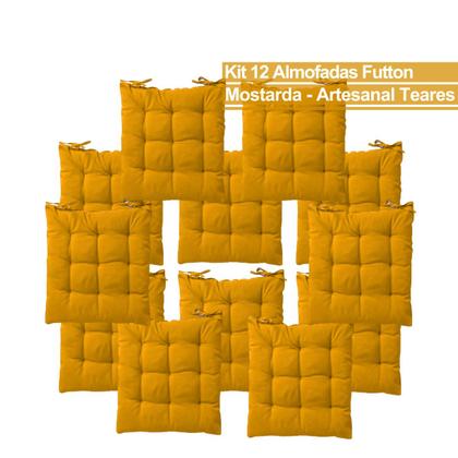 Imagem de Kit 12 Peças Almofadas Clássica Futton Liso Design Versátil Multiuso