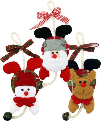 Imagem de Kit 12 Pendente Natalino Boneco De Neve Rena Papai Noel 18cm