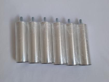 Imagem de Kit 12 Pés De Cama Box ou Baú Queen King Tubo Cromado 13cm