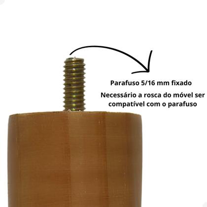 Imagem de Kit 12 Pés De Madeira Cama Box 12cm Casal King