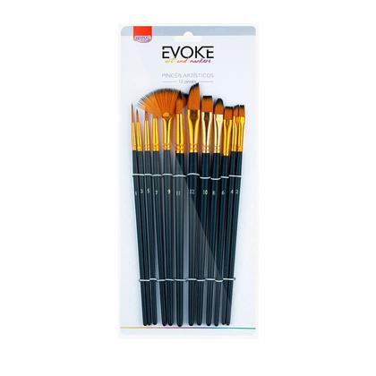 Imagem de Kit 12 Pinceis Profissional Pintura Óleo Acrílica Aquarela