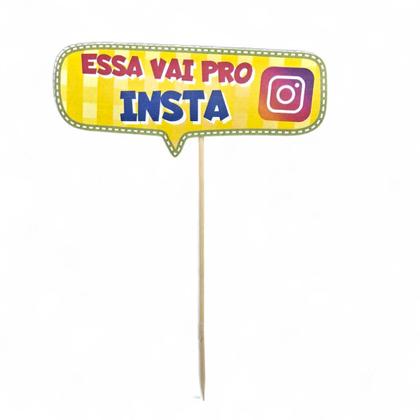 Imagem de Kit 12 Plaquinhas Festa Junina para Decoração com Palitos