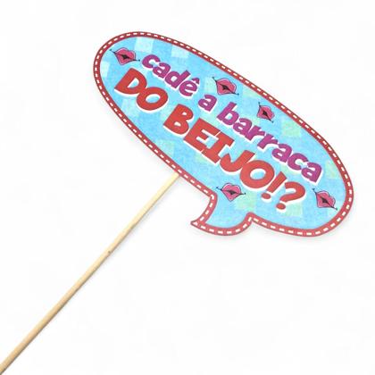 Imagem de Kit 12 Plaquinhas Festa Junina para Decoração com Palitos