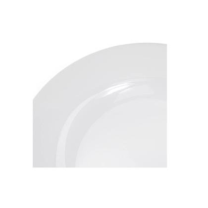 Imagem de Kit 12 Pratos Fundo em Melamina Branco 25 cm Refeição Hotel
