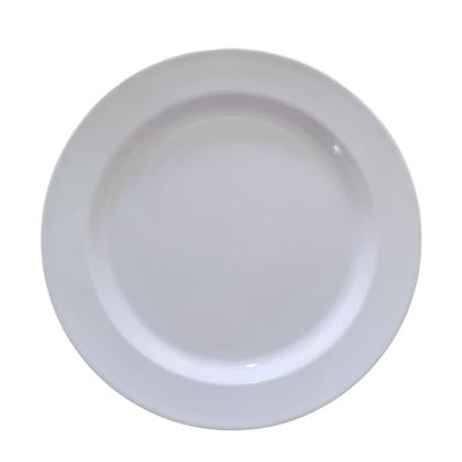 Imagem de Kit 12 Pratos Rasos Redondos 28cm Melamina Branco