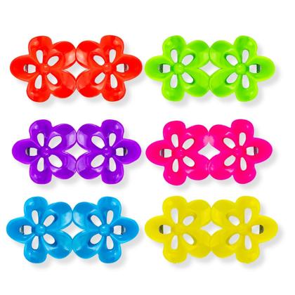 Imagem de Kit 12 Presilha Prendedor Acessório Cabelo Flor Multicolor
