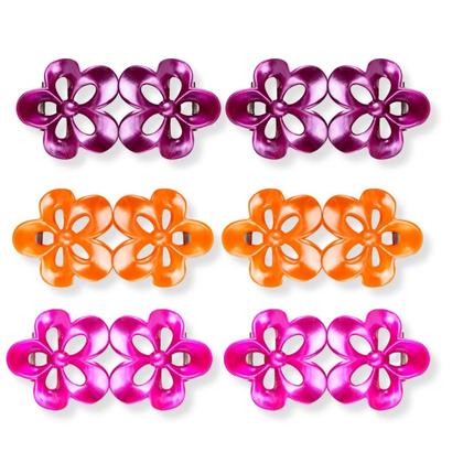 Imagem de Kit 12 Presilha Prendedor Acessório Cabelo Flor Perolada