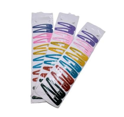 Imagem de Kit 12 Presilhas Cabelo Tic Tac 6,5cm Colorido Sortido