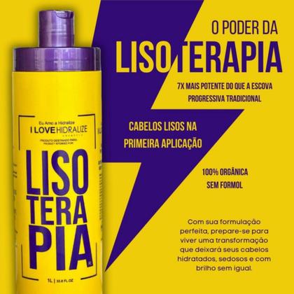 Imagem de Kit 12 Progressivas Lisoterapia Orgânica Sem Formol 1 Litro