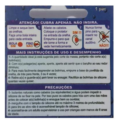 Imagem de Kit 12 Protetor Tampão de Ouvido 100% Silicone - Vani France