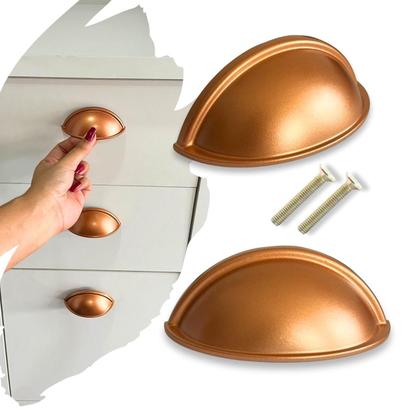 Imagem de Kit 12 Puxador Modelo Concha alta qualidade 50mm